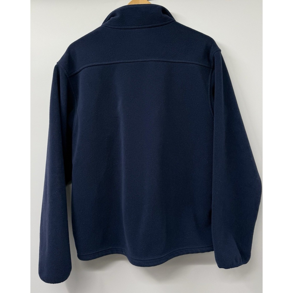 Vintage LL Bean Men's SZ M Thick Blue Full Zip Fleece Jacket Outdoors Pockets - Picture 5 of 7